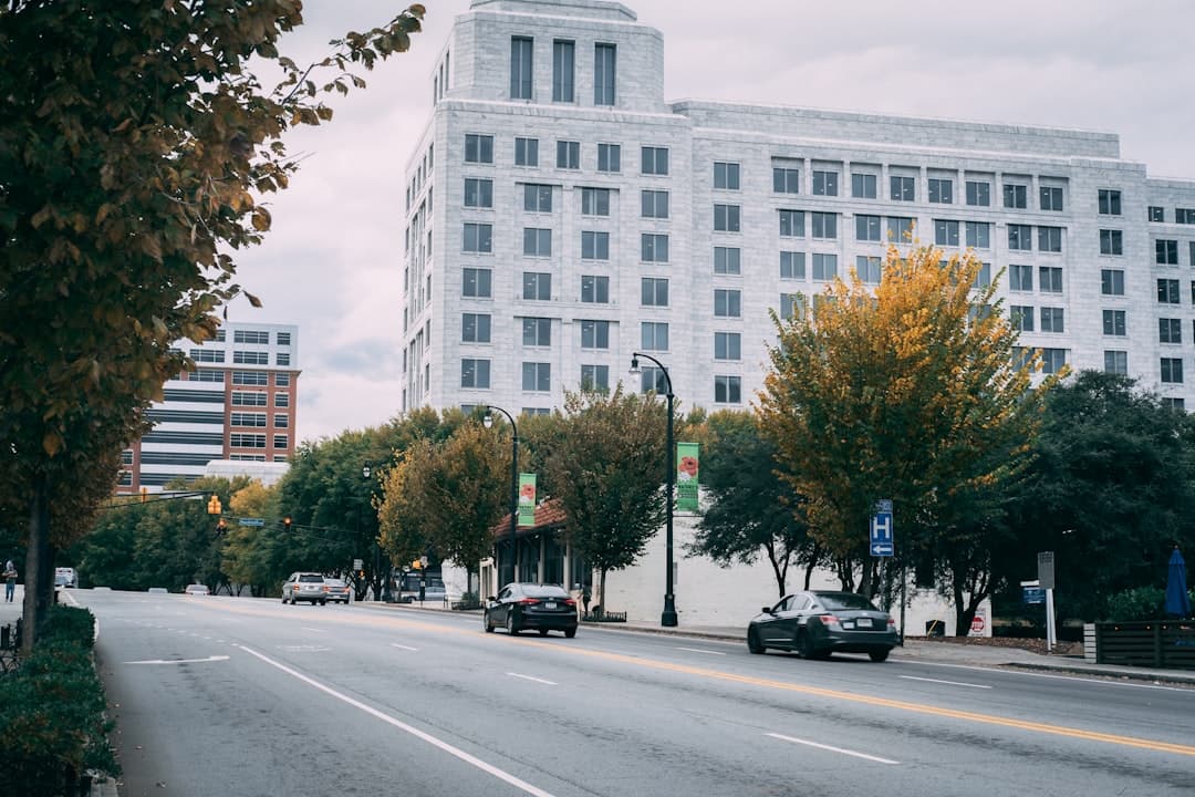 vehicles on road near trees and buildings — Photo by Luke van Zyl on Unsplash