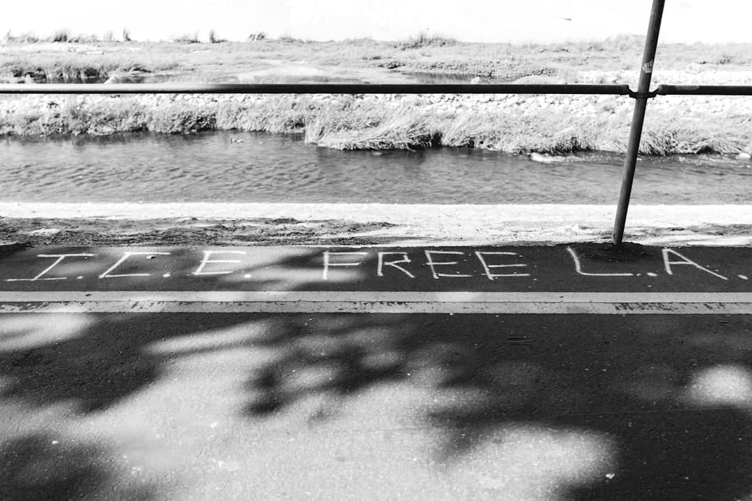Graffiti says "i.c.e. free l.a.". — Photo by Jessica Christian on Unsplash