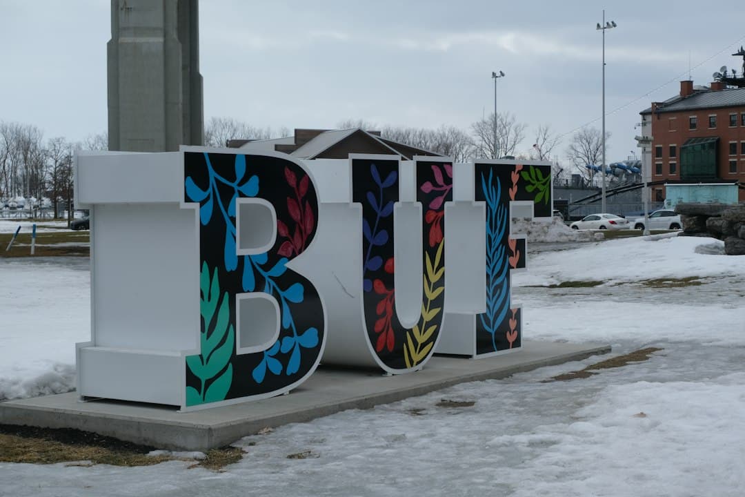 Large "buie" letters with floral designs stand outdoors — Photo by Anil Baki Durmus on Unsplash