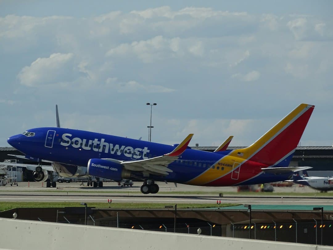 blue and red Southwest airliner — Photo by Miguel Ángel Sanz on Unsplash