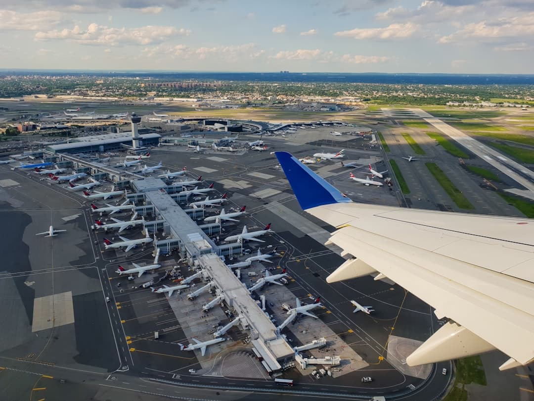 aerial view photography of airport — Photo by Miguel Ángel Sanz on Unsplash